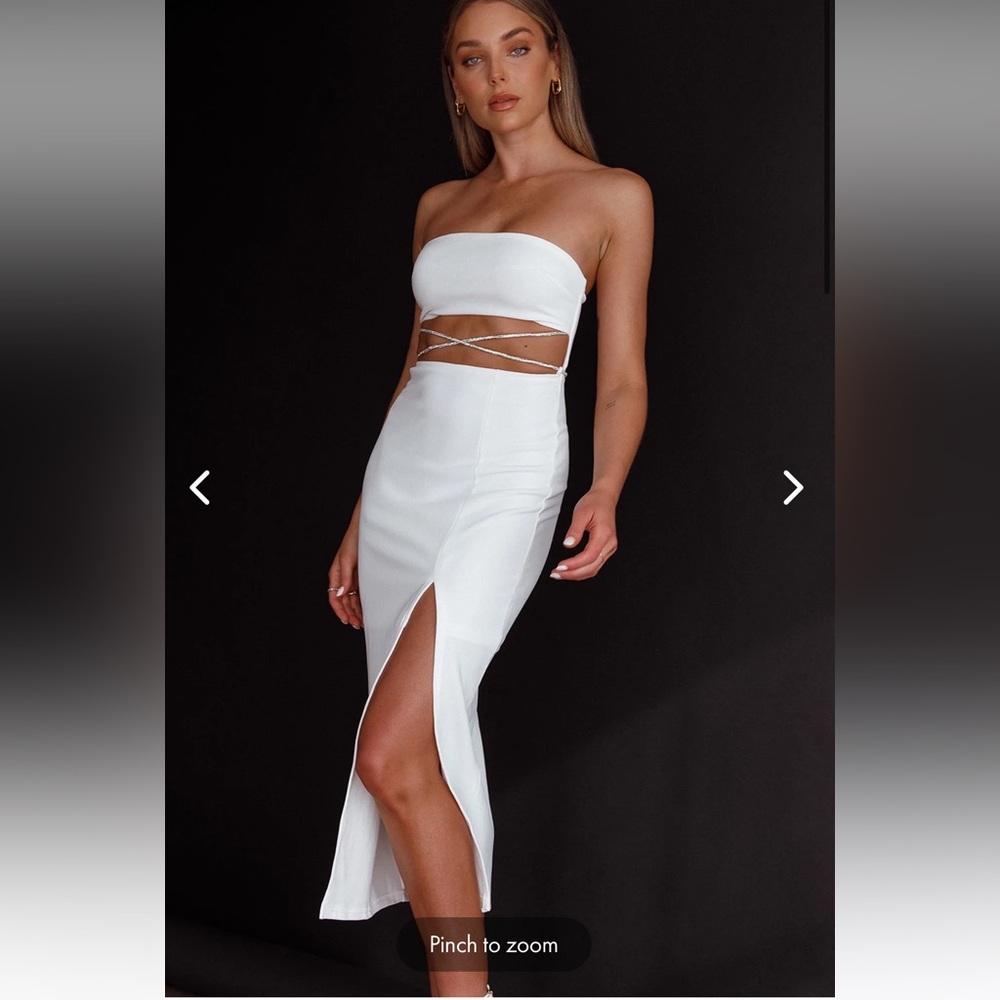 Selfie XS Leslie White Cutout Dress - WITH TAGS
